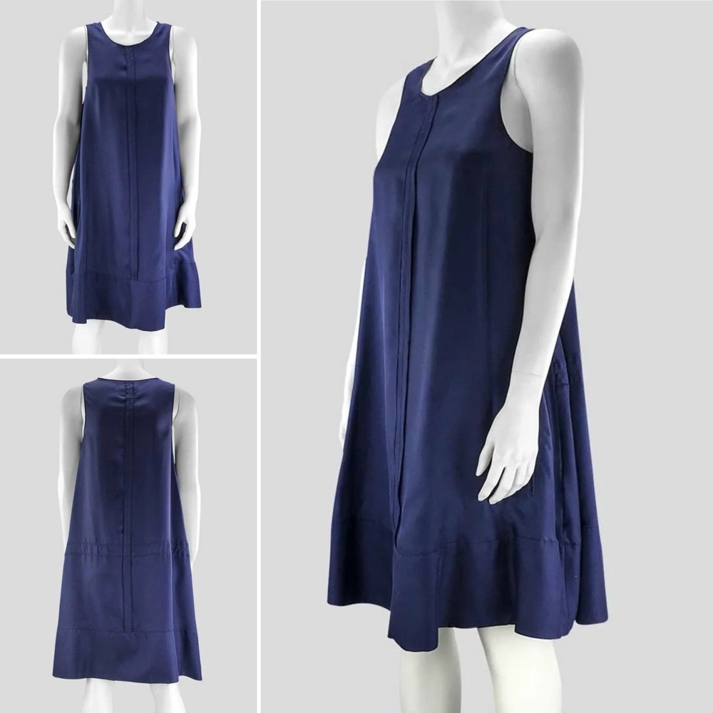 Rag & Bone Navy Blue 100% silk Dress with POCKETS (size XXS)
